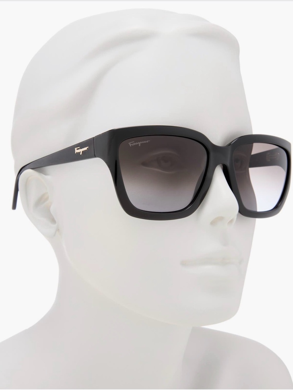 Salvatore Ferragamo Women's Black Square Sunglasses 59 mm